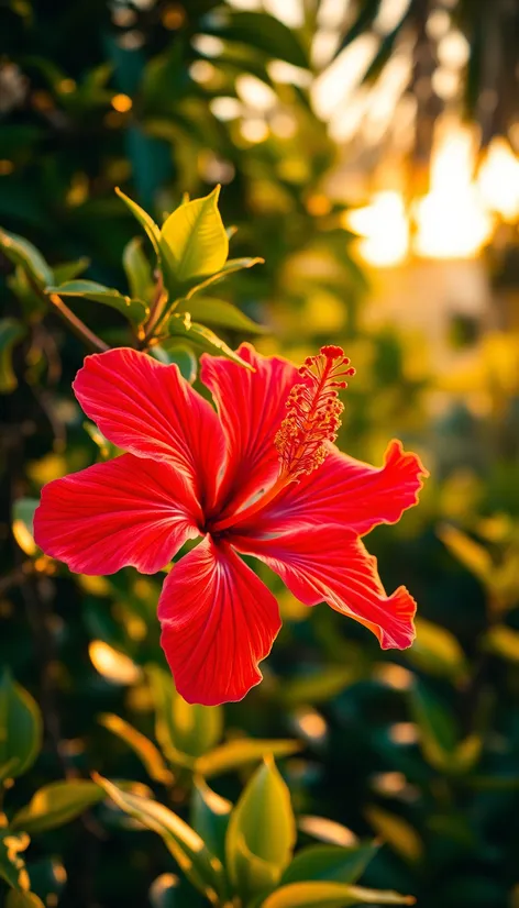 red hibiscus plant