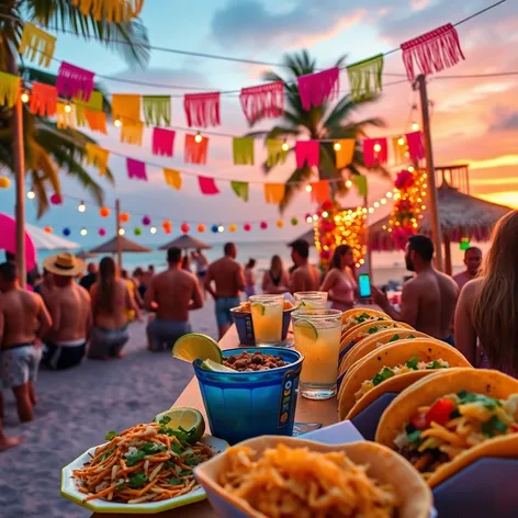 corona beach party: tacos