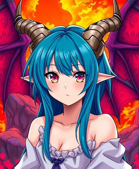 anime girl with horns