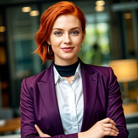 businesswomen redhead headshot