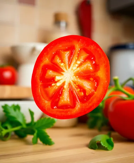 vertical tomato slice