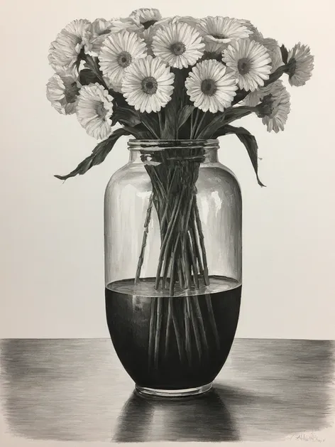 flower vase drawing