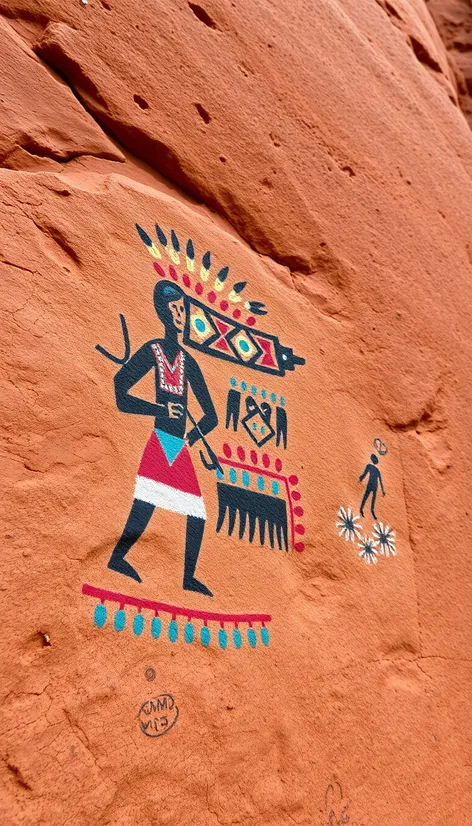 indian tribe rock painting