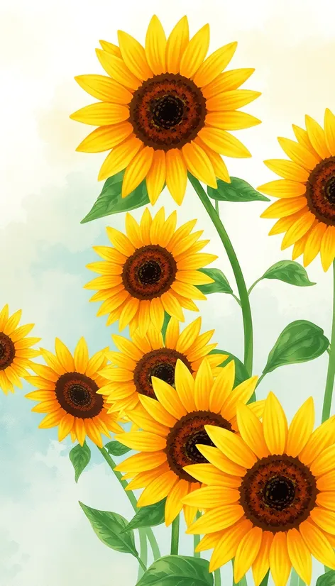 sunflowers drawing