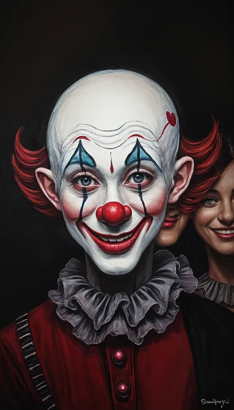 artistic delicate clown painting