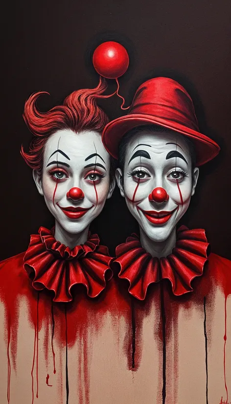 artistic delicate clown painting