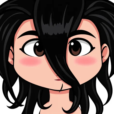 black hair cartoon