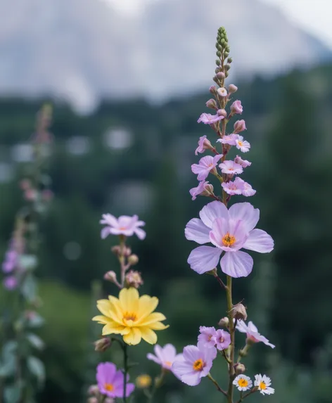 vertical paintings scenery flowers