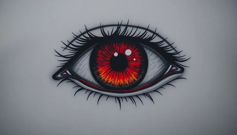 creepy eye drawing