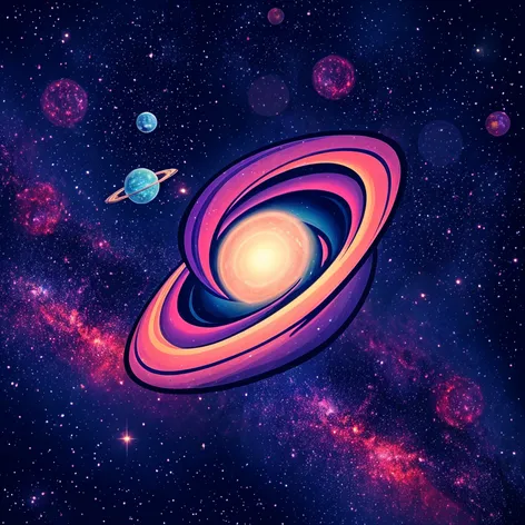 galaxy cartoon logo for