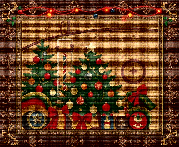 christmas stitch wallpaper