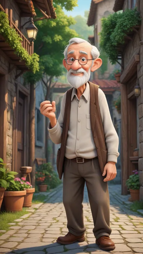 old man cartoon character