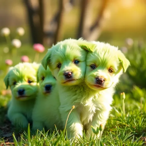 spring green pups