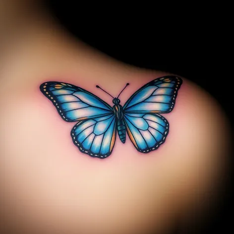 blue butterfly tattoo