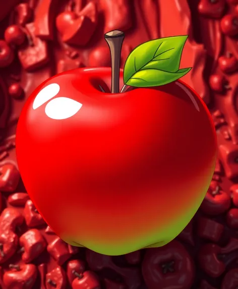 cartoon red apple