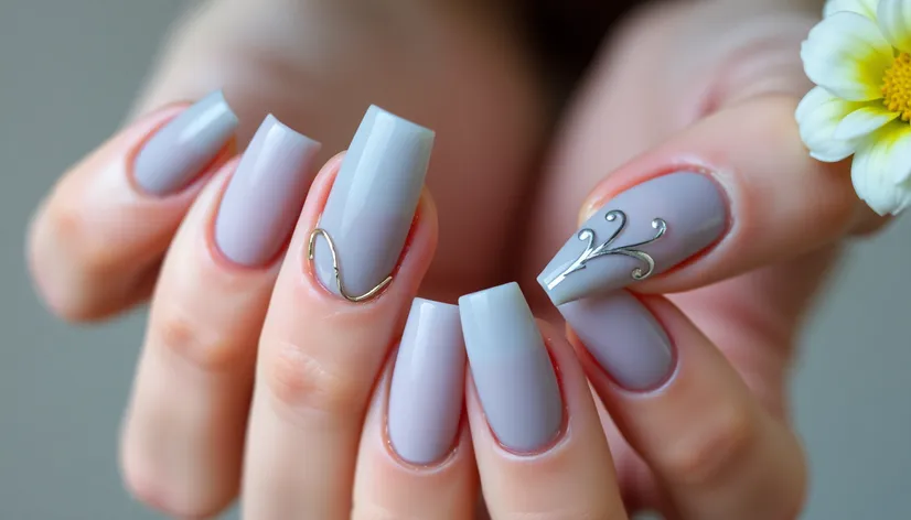 gray nail designs