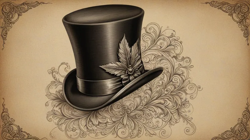 top hat drawing