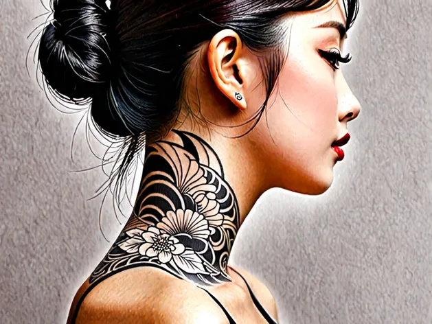 japanese neck tattoo