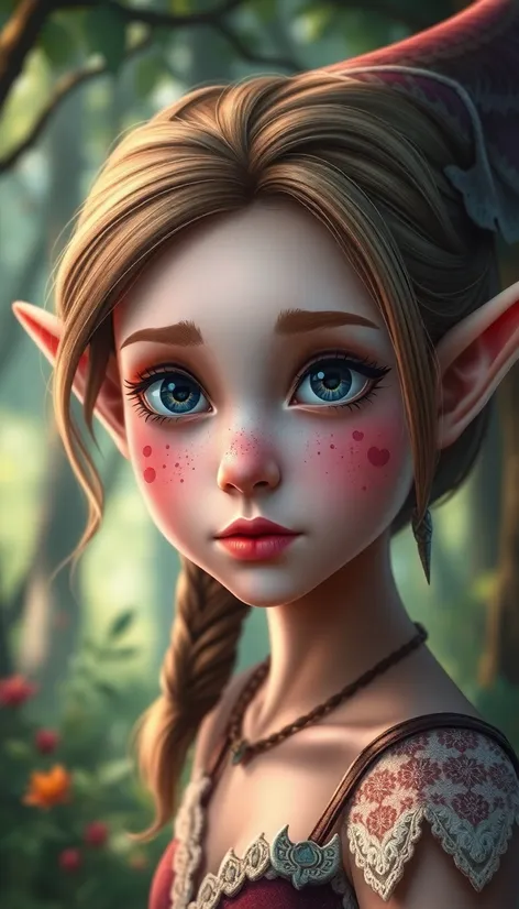 girl elf with freckles