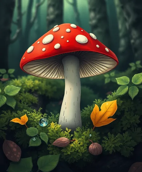 cute mushroom drawing