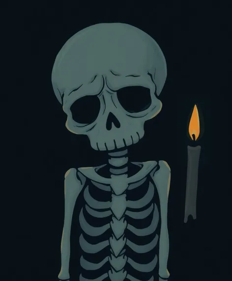 depressed sad skeleton