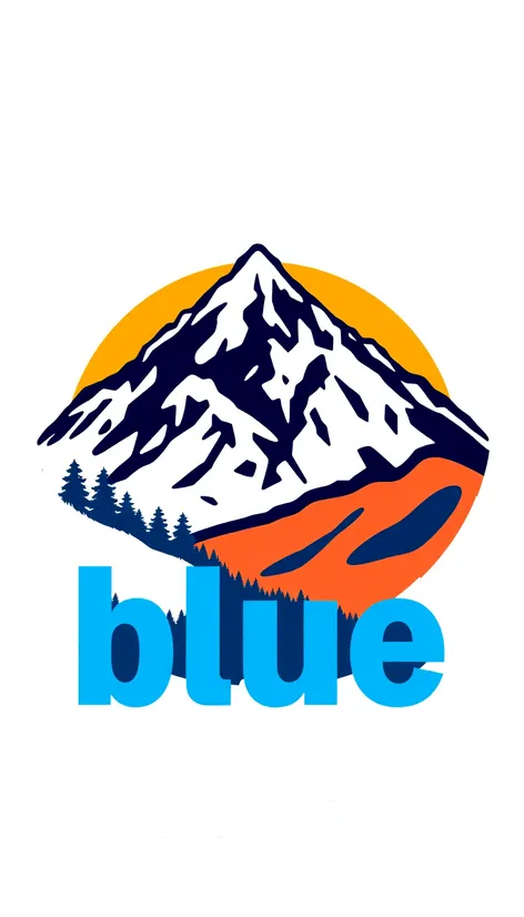 logo blue mountain vector