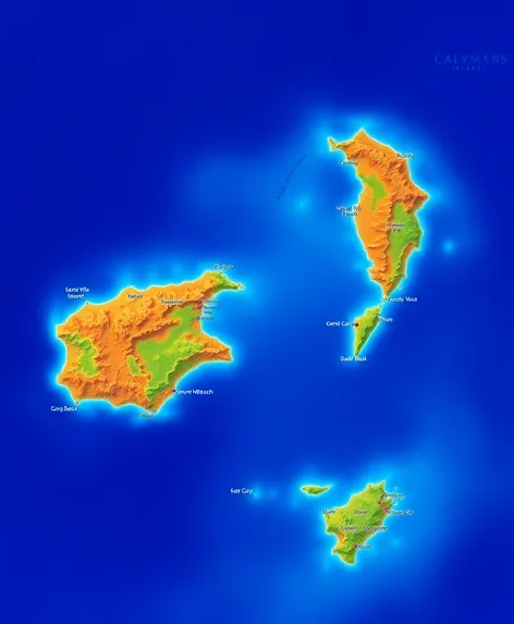 iles cayman map