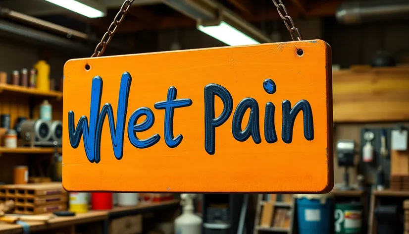 wet paint sign