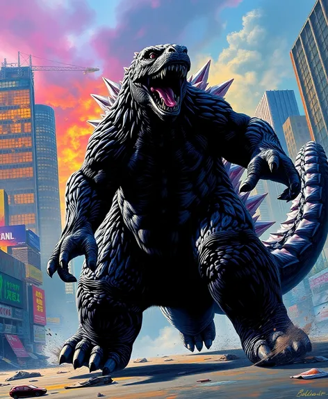 godzilla and kong running