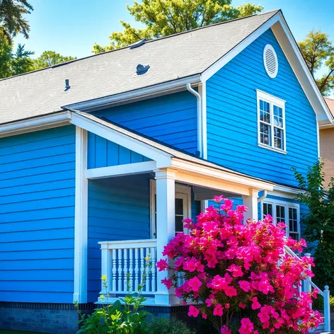 blue house white trim