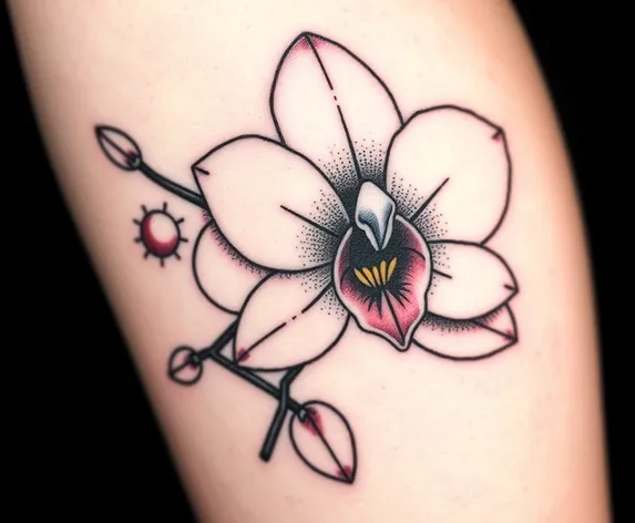 traditional orchid tattoo