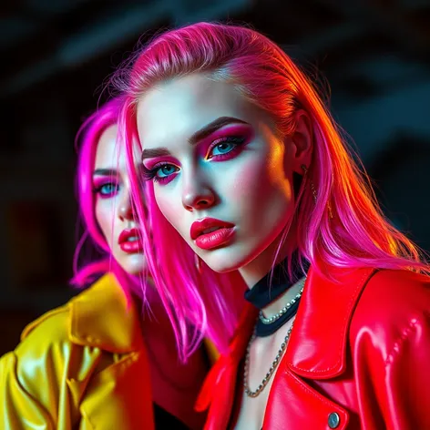 models with pink hair