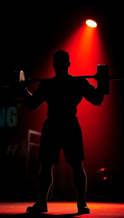 weightlifting exercise silhouette