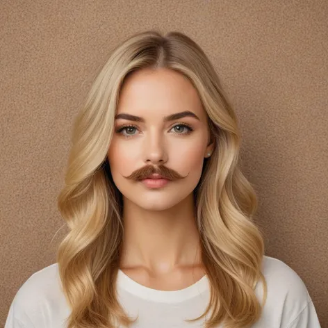 blonde mustache