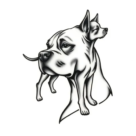 dog outline tattoo