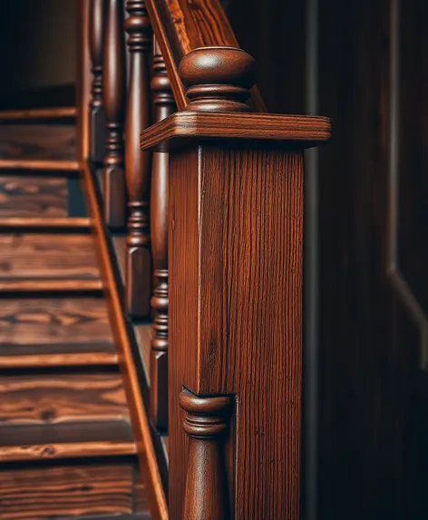 wood stair railing