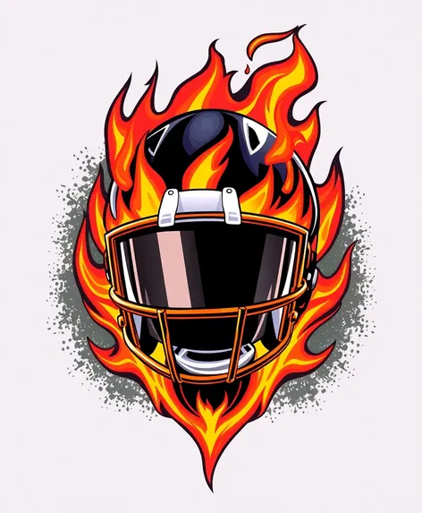 fire football helmet logo