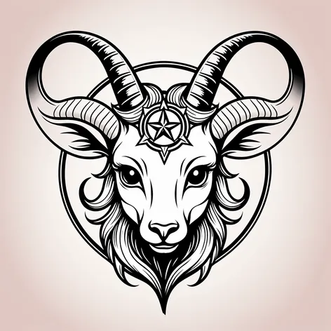 Kawaii baphomet demon goat