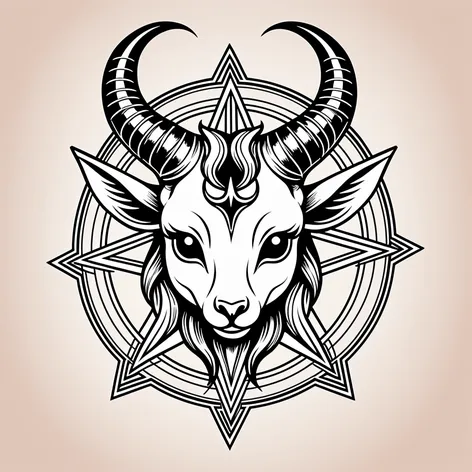 Kawaii baphomet demon goat