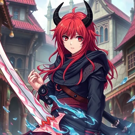 demon slayer red hair