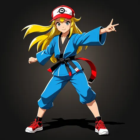 Karate girl Pokémon trainer