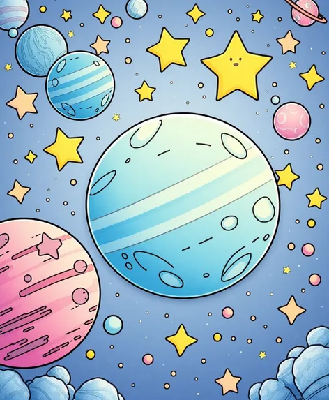 coloring book solar system