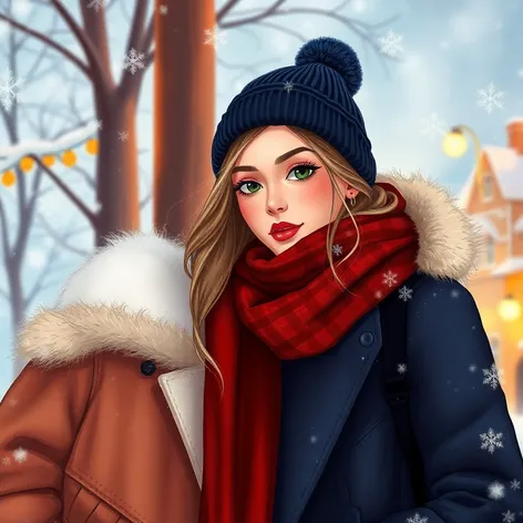 winter clothing drawing