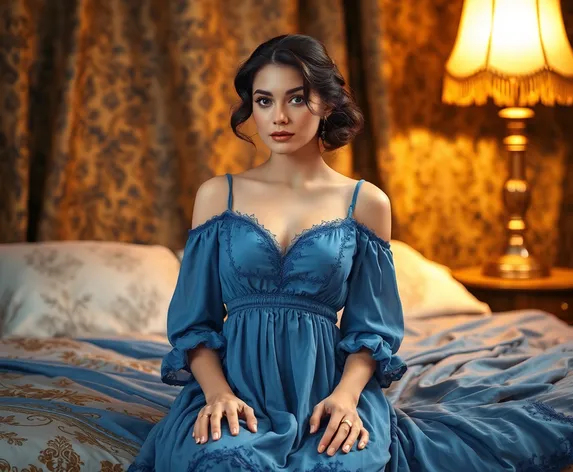 blue nightgown