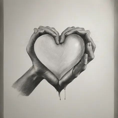 hand heart drawing