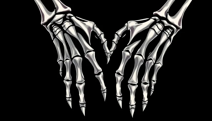 skeleton hands tattoo