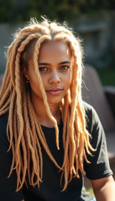 blonde with dreadlocks