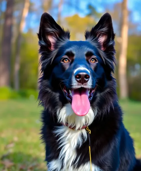 black border collie dog