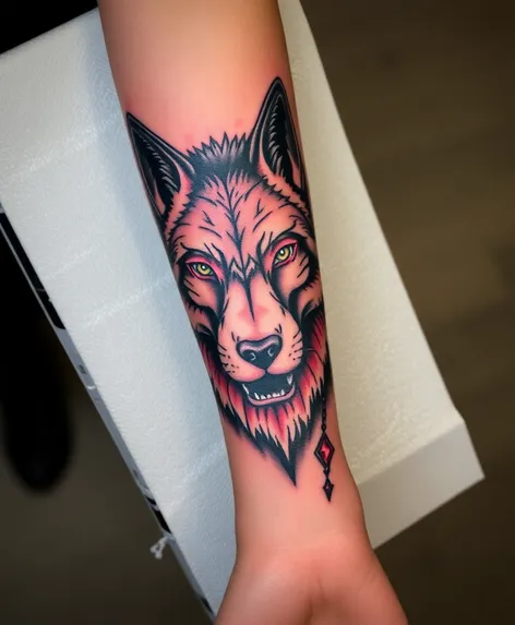 wolf tattoos for forearm