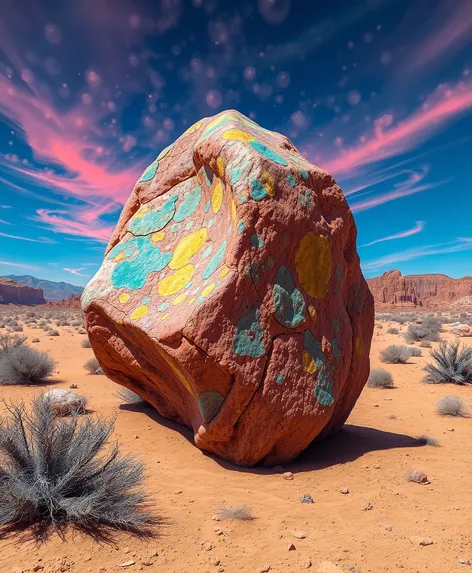 weird multicolored rock